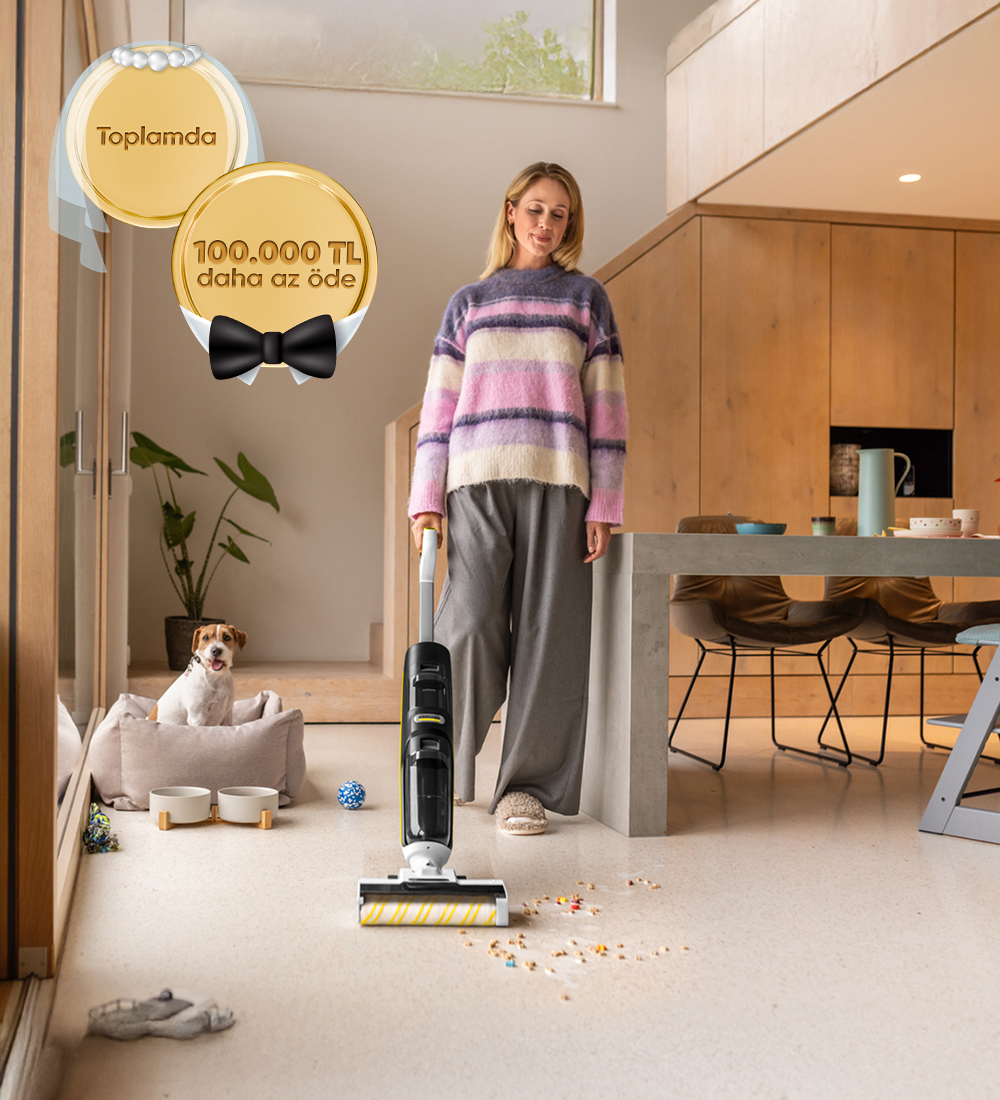 <u>Karcher.com.tr'den</u> yapacağın 50.000 TL ve üzeri düğün alışverişlerde tüm indirimlere ek 5.000 TL daha az öde. Sağ üst köşedeki paylaş ikonuna tıkla, düğün hazırlığı yapan yakınlarına WhatsApp’tan gönder, <strong>sen de mutluluklarına destek ol. :)</strong>5.000 TL daha az öde -2